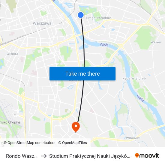 Rondo Waszyngtona to Studium Praktycznej Nauki Języków Obcych (SPNJO) SGGW map