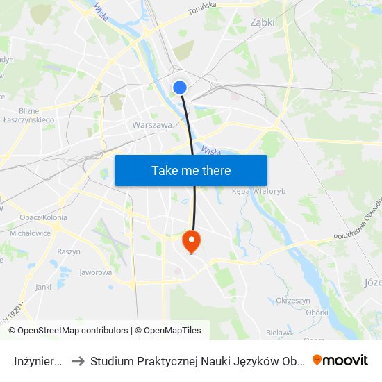 Inżynierska to Studium Praktycznej Nauki Języków Obcych (SPNJO) SGGW map