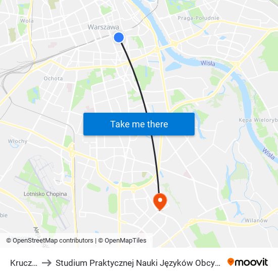 Krucza to Studium Praktycznej Nauki Języków Obcych (SPNJO) SGGW map