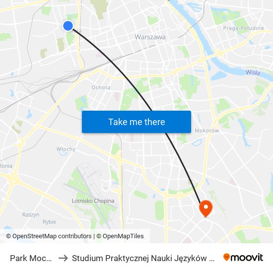 Park Moczydło to Studium Praktycznej Nauki Języków Obcych (SPNJO) SGGW map