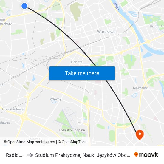 Radiowa 01 to Studium Praktycznej Nauki Języków Obcych (SPNJO) SGGW map