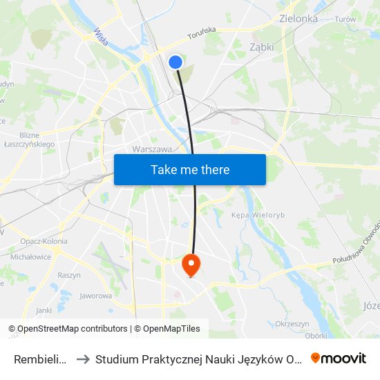 Rembielińska 01 to Studium Praktycznej Nauki Języków Obcych (SPNJO) SGGW map