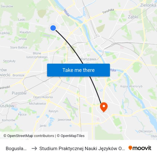 Bogusławskiego to Studium Praktycznej Nauki Języków Obcych (SPNJO) SGGW map