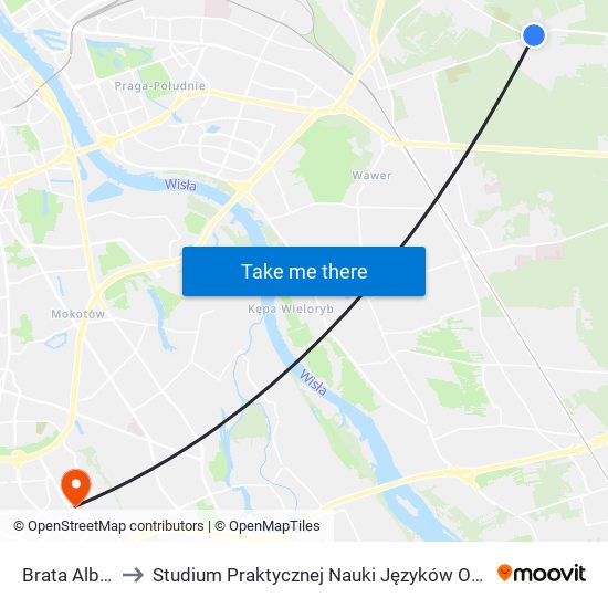 Brata Alberta 01 to Studium Praktycznej Nauki Języków Obcych (SPNJO) SGGW map