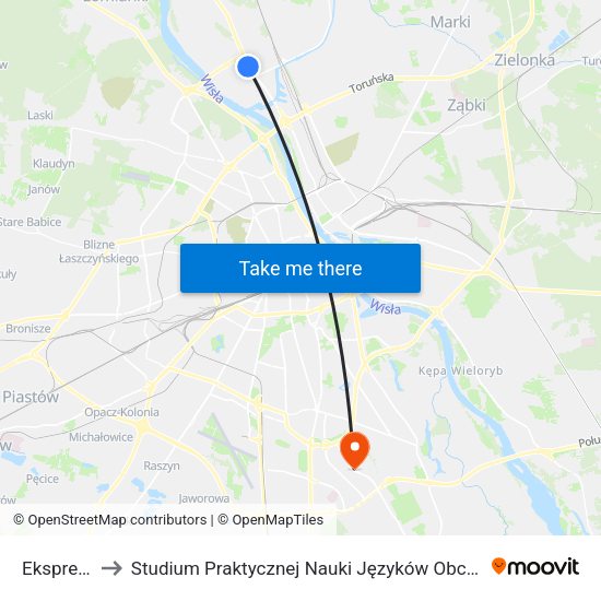 Ekspresowa to Studium Praktycznej Nauki Języków Obcych (SPNJO) SGGW map