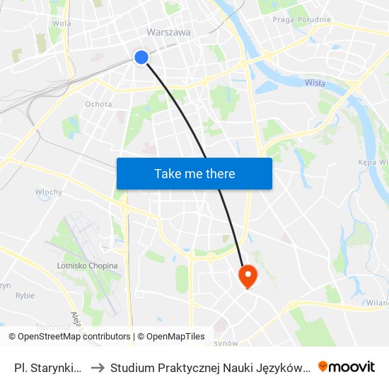 Pl. Starynkiewicza 02 to Studium Praktycznej Nauki Języków Obcych (SPNJO) SGGW map