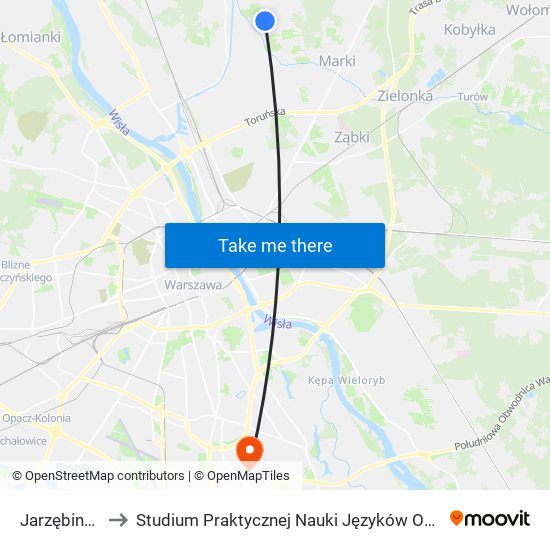 Jarzębinowa 01 to Studium Praktycznej Nauki Języków Obcych (SPNJO) SGGW map