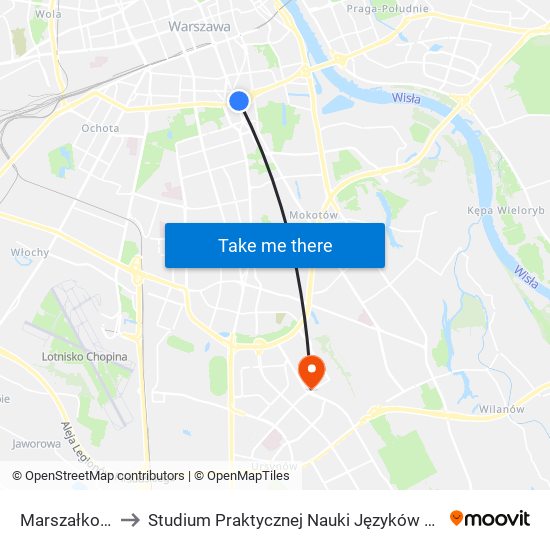 Marszałkowska 01 to Studium Praktycznej Nauki Języków Obcych (SPNJO) SGGW map