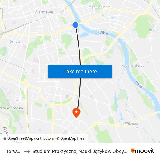 Torwar to Studium Praktycznej Nauki Języków Obcych (SPNJO) SGGW map