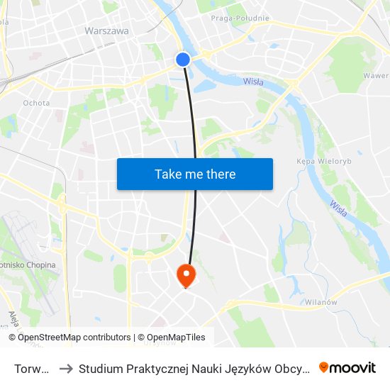 Torwar to Studium Praktycznej Nauki Języków Obcych (SPNJO) SGGW map