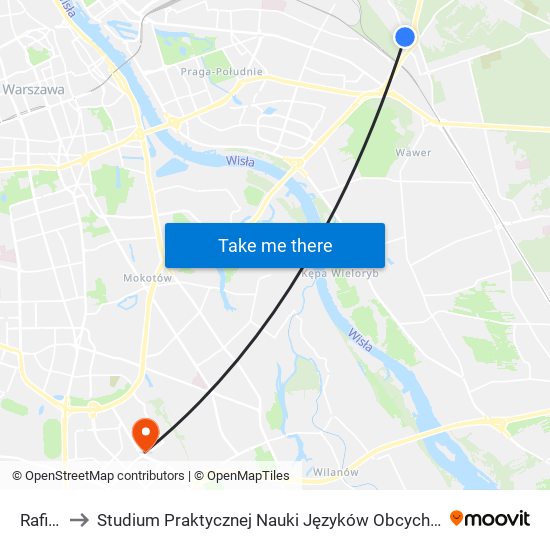 Rafii to Studium Praktycznej Nauki Języków Obcych (SPNJO) SGGW map