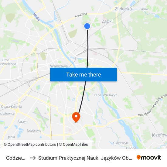 Codzienna 02 to Studium Praktycznej Nauki Języków Obcych (SPNJO) SGGW map