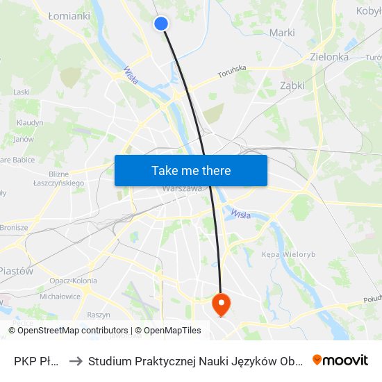 PKP Płudy 01 to Studium Praktycznej Nauki Języków Obcych (SPNJO) SGGW map