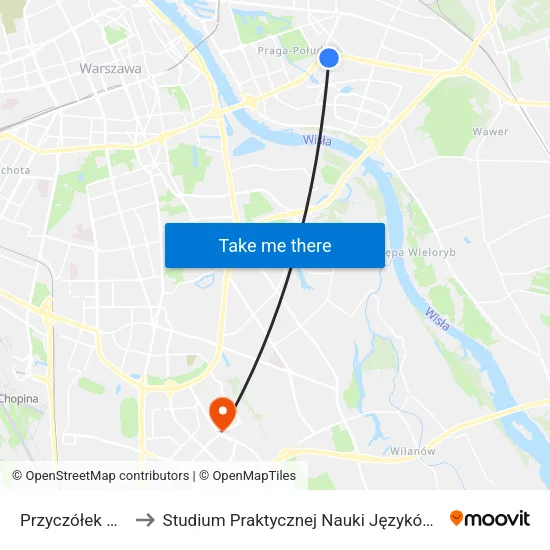 Przyczółek Grochowski to Studium Praktycznej Nauki Języków Obcych (SPNJO) SGGW map