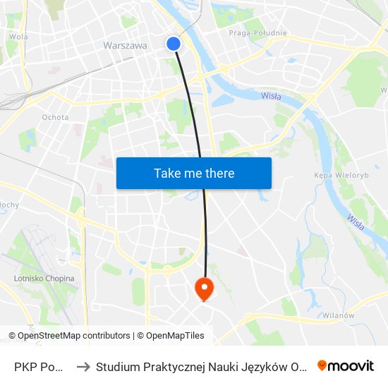 PKP Powiśle 03 to Studium Praktycznej Nauki Języków Obcych (SPNJO) SGGW map