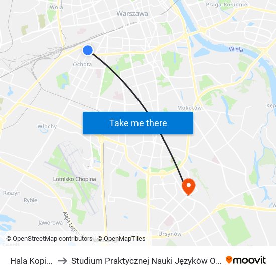 Hala Kopińska to Studium Praktycznej Nauki Języków Obcych (SPNJO) SGGW map