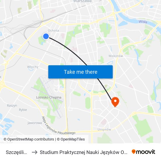 Szczęśliwice 01 to Studium Praktycznej Nauki Języków Obcych (SPNJO) SGGW map