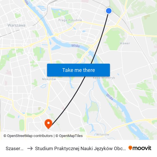 Szaserów 01 to Studium Praktycznej Nauki Języków Obcych (SPNJO) SGGW map