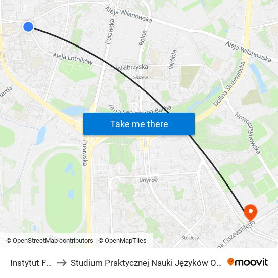 Instytut Fizyki to Studium Praktycznej Nauki Języków Obcych (SPNJO) SGGW map