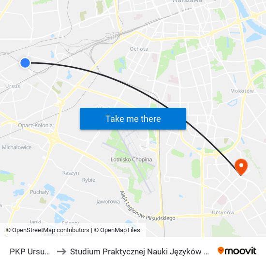 PKP Ursus Płn. 04 to Studium Praktycznej Nauki Języków Obcych (SPNJO) SGGW map