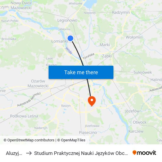 Aluzyjna to Studium Praktycznej Nauki Języków Obcych (SPNJO) SGGW map