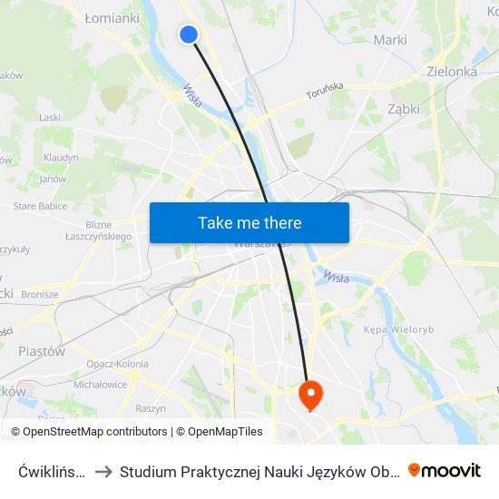 Ćwiklińskiej 02 to Studium Praktycznej Nauki Języków Obcych (SPNJO) SGGW map