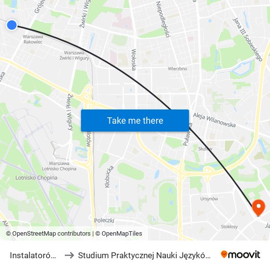 Instalatorów-Kam to Studium Praktycznej Nauki Języków Obcych (SPNJO) SGGW map