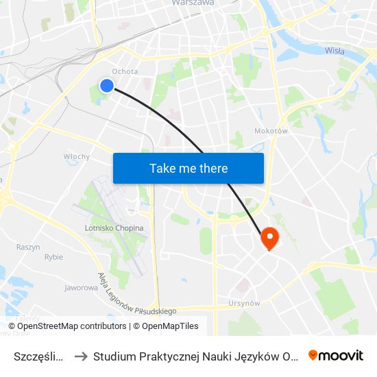 Szczęśliwice 03 to Studium Praktycznej Nauki Języków Obcych (SPNJO) SGGW map