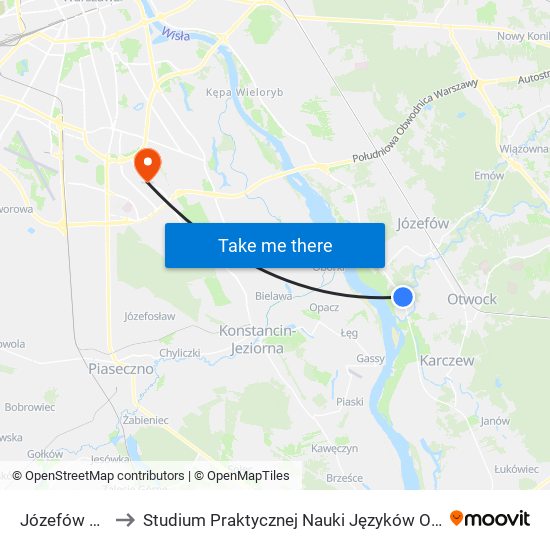 Józefów Górki 01 to Studium Praktycznej Nauki Języków Obcych (SPNJO) SGGW map