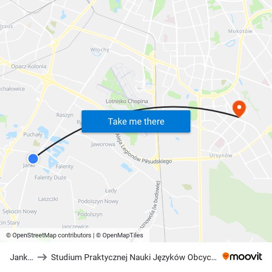 Janki to Studium Praktycznej Nauki Języków Obcych (SPNJO) SGGW map