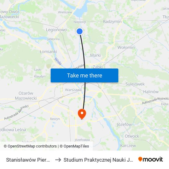 Stanisławów Pierwszy Aleksandrów 01 to Studium Praktycznej Nauki Języków Obcych (SPNJO) SGGW map