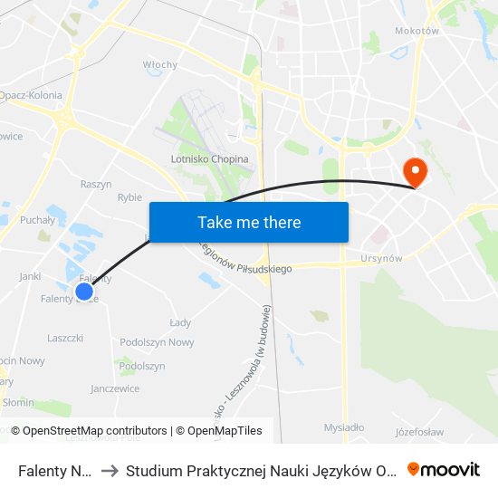 Falenty Nowe 01 to Studium Praktycznej Nauki Języków Obcych (SPNJO) SGGW map