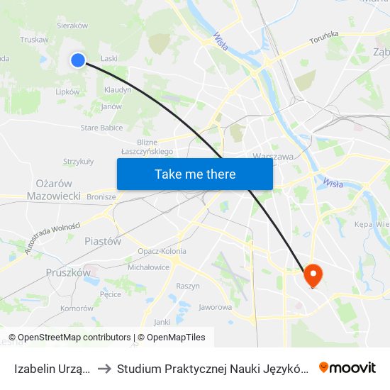 Izabelin Urząd Gminy 01 to Studium Praktycznej Nauki Języków Obcych (SPNJO) SGGW map