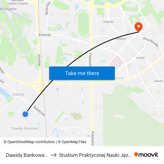 Dawidy Bankowe Parlamentarna to Studium Praktycznej Nauki Języków Obcych (SPNJO) SGGW map