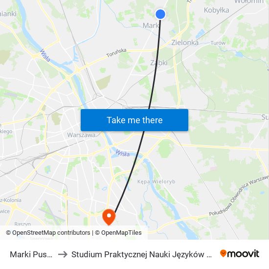 Marki Pustelnik to Studium Praktycznej Nauki Języków Obcych (SPNJO) SGGW map