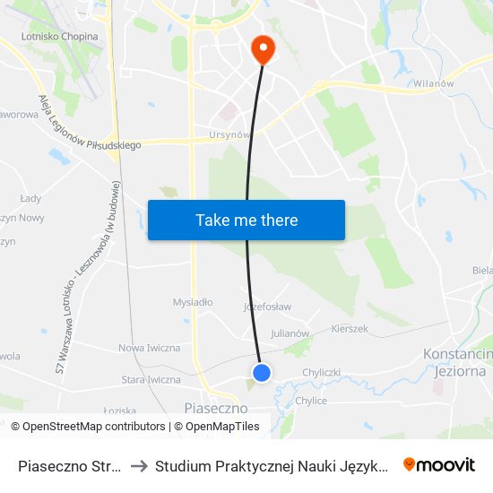 Piaseczno Strumykowa 01 to Studium Praktycznej Nauki Języków Obcych (SPNJO) SGGW map