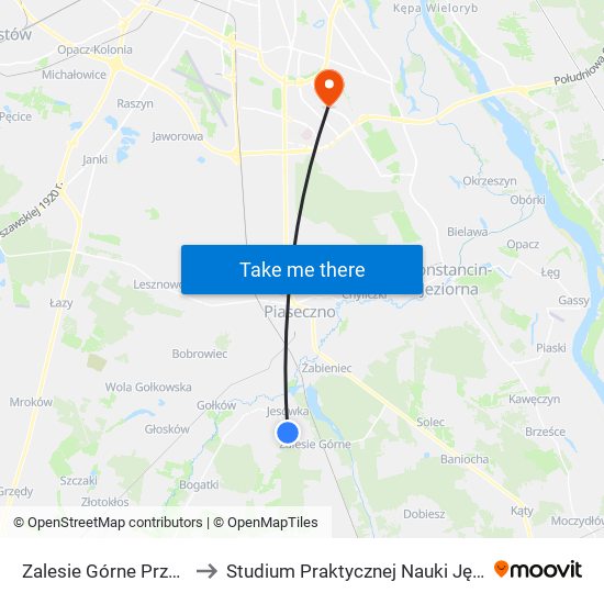 Zalesie Górne Przebudzenia Wiosny to Studium Praktycznej Nauki Języków Obcych (SPNJO) SGGW map