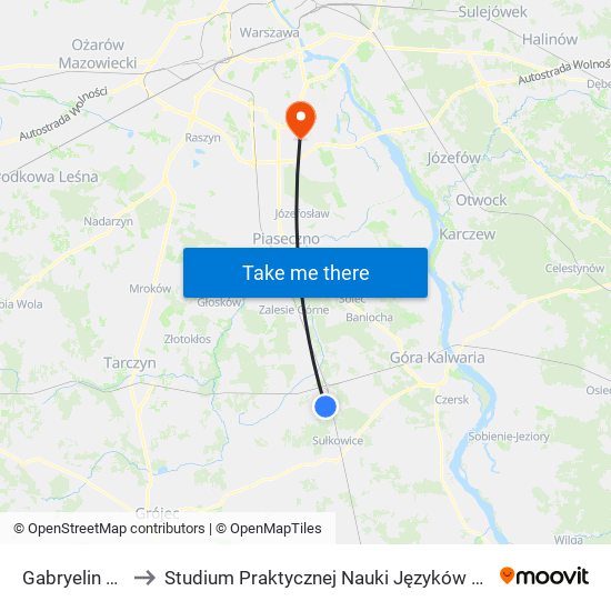 Gabryelin Dobra to Studium Praktycznej Nauki Języków Obcych (SPNJO) SGGW map