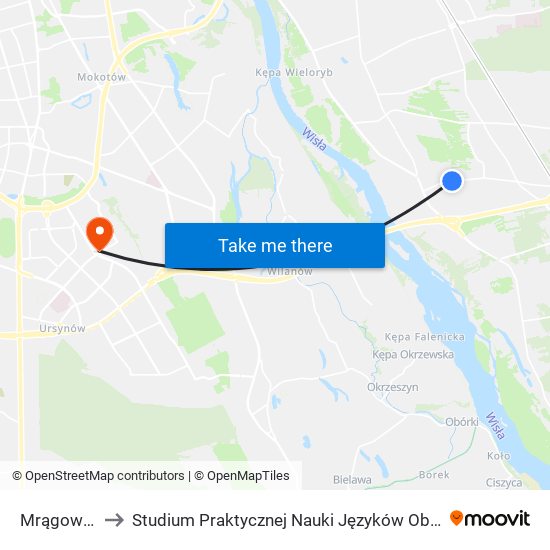 Mrągowska 02 to Studium Praktycznej Nauki Języków Obcych (SPNJO) SGGW map