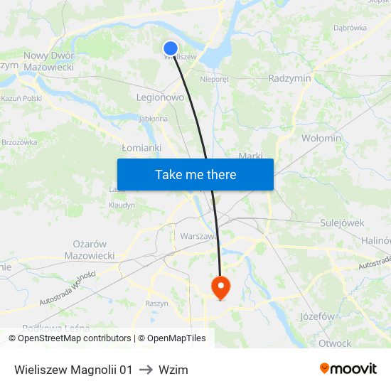 Wieliszew Magnolii 01 to Wzim map