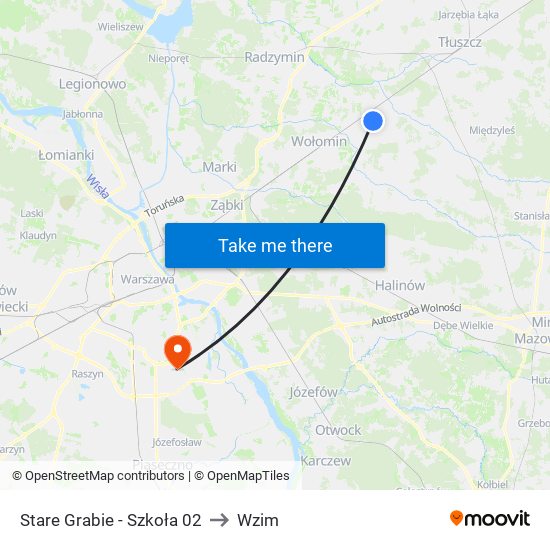 Stare Grabie - Szkoła 02 to Wzim map