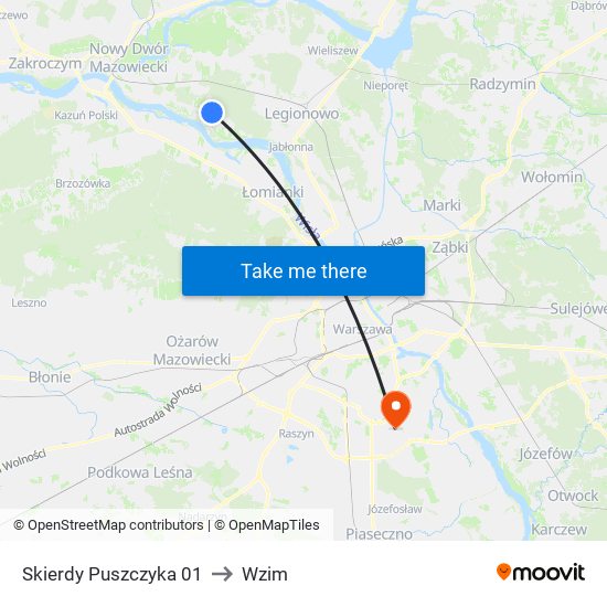 Skierdy Puszczyka 01 to Wzim map