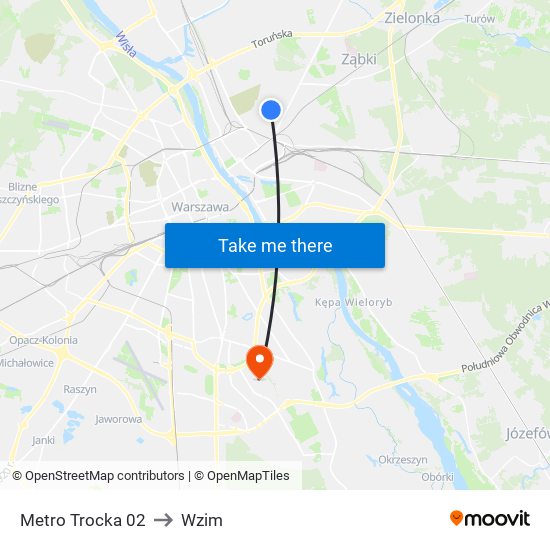 Metro Trocka 02 to Wzim map