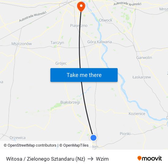 Witosa / Zielonego Sztandaru (Nż) to Wzim map