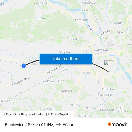 Bieniewice / Szkoła 01 (Nż) to Wzim map