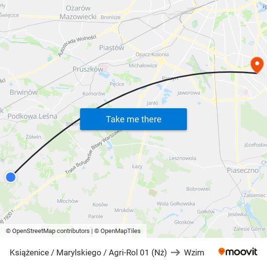 Książenice / Marylskiego / Agri-Rol 01 (Nż) to Wzim map