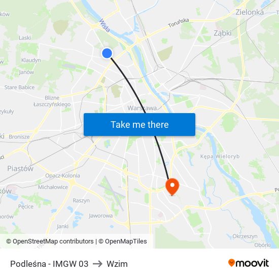 Podleśna - IMGW 03 to Wzim map