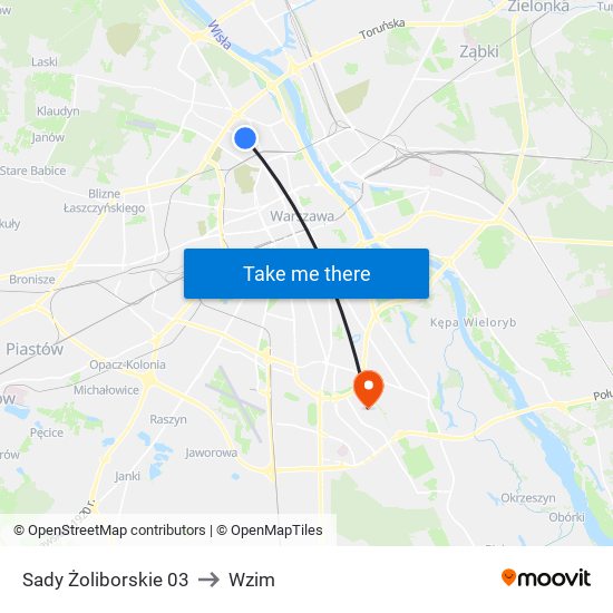 Sady Żoliborskie 03 to Wzim map