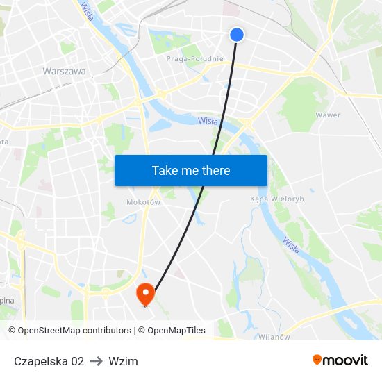 Czapelska 02 to Wzim map