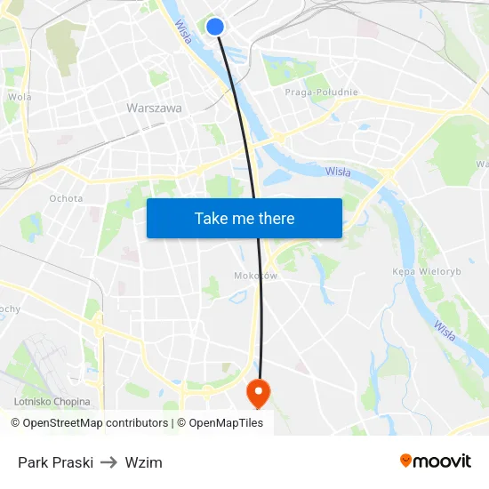 Park Praski to Wzim map